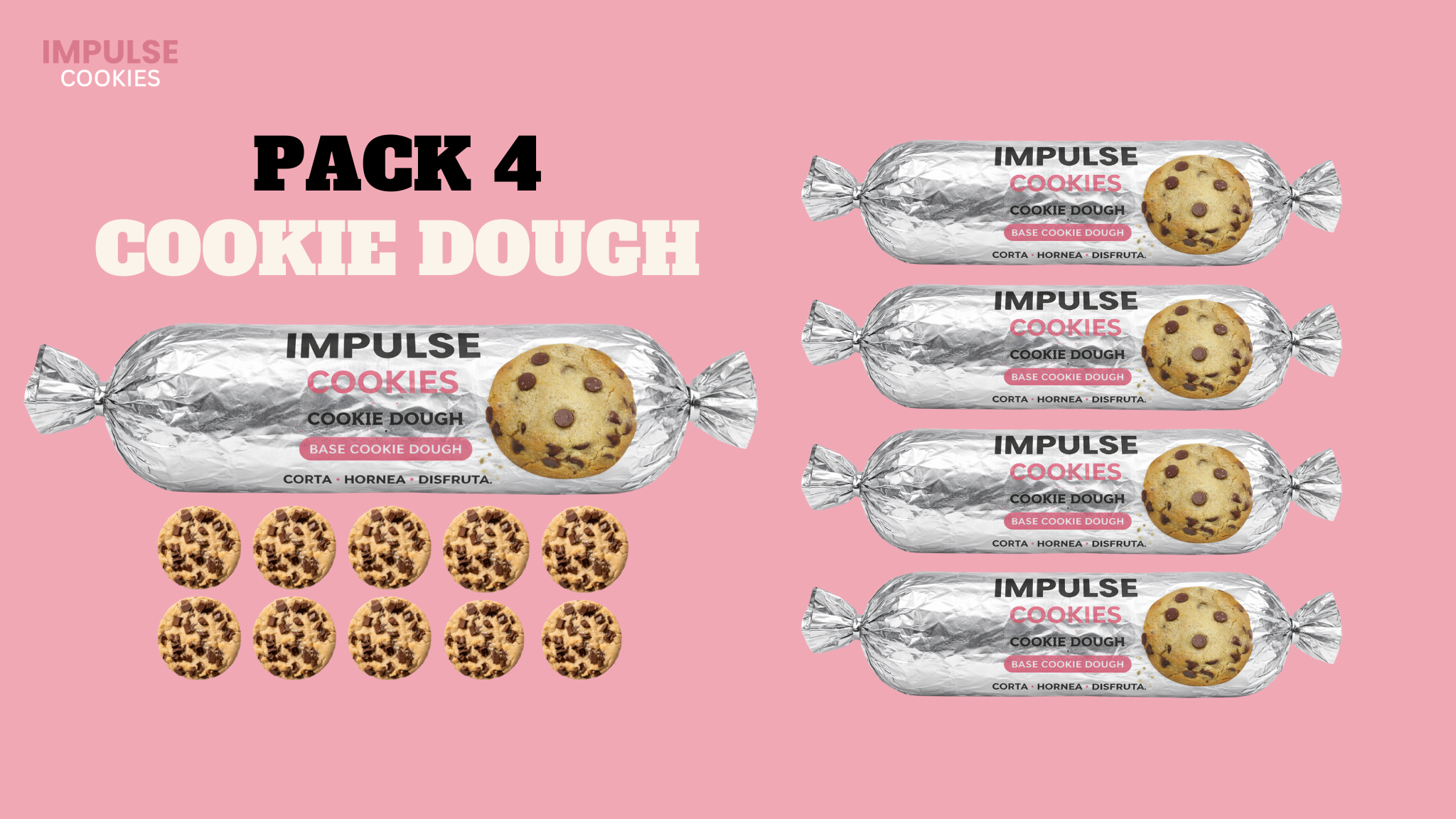 Pack 4 Base Cookie dough