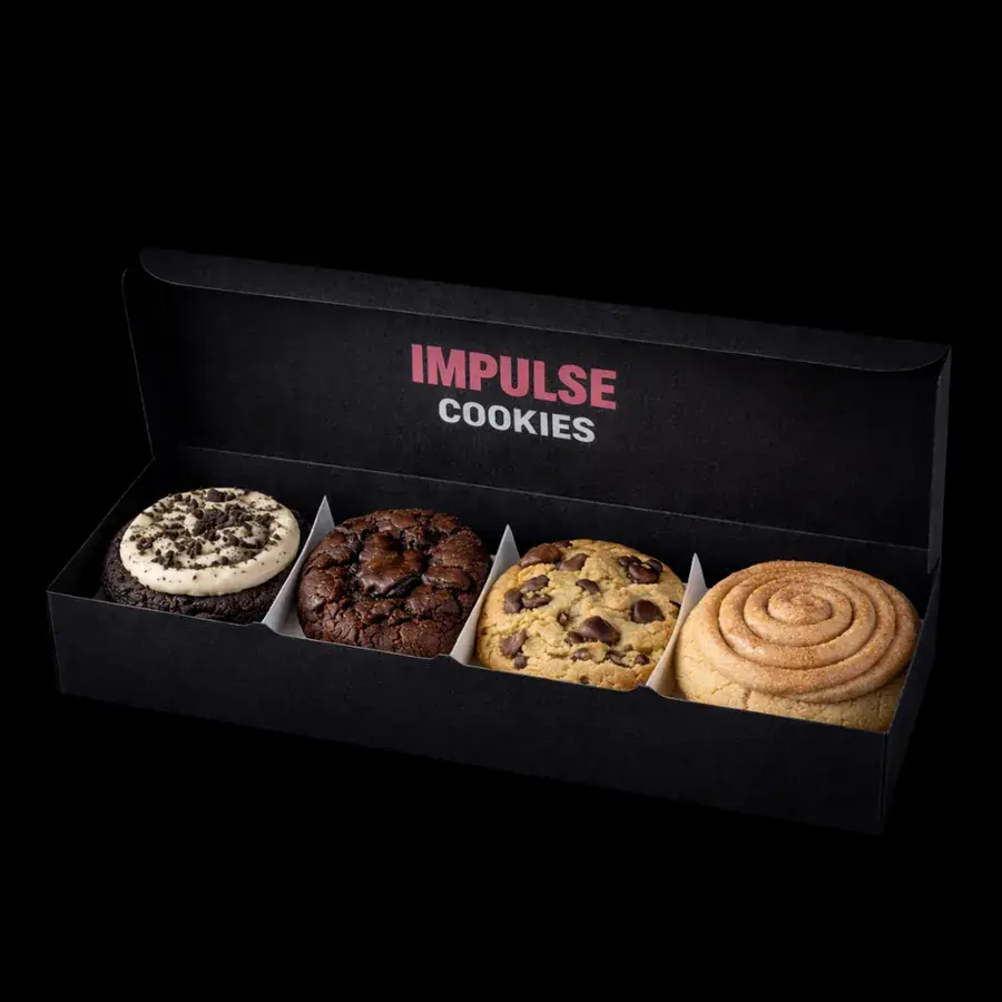 Caja Impulse con 4 cookies
