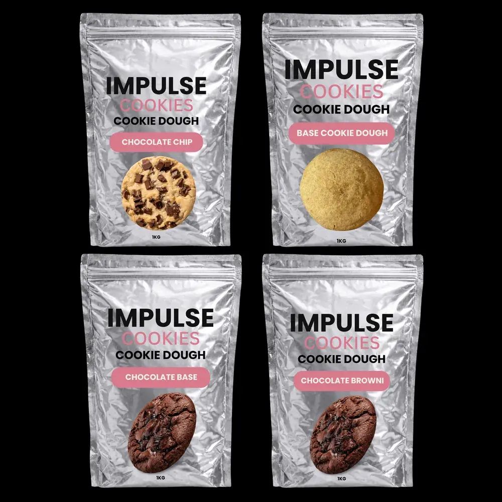 Cuatro bolsas de mix para cookies Impulse Cookies