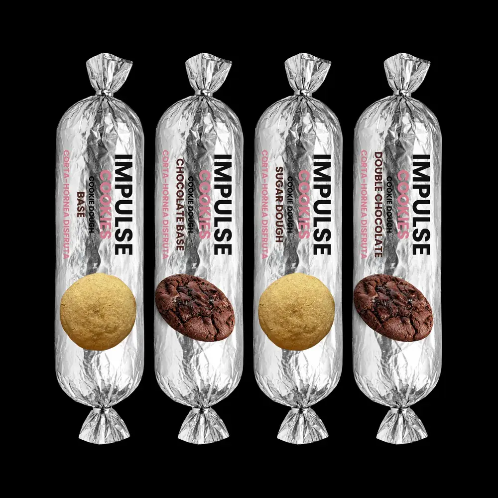 Cuatro rollos de masa Impulse Cookies de 1 kg
