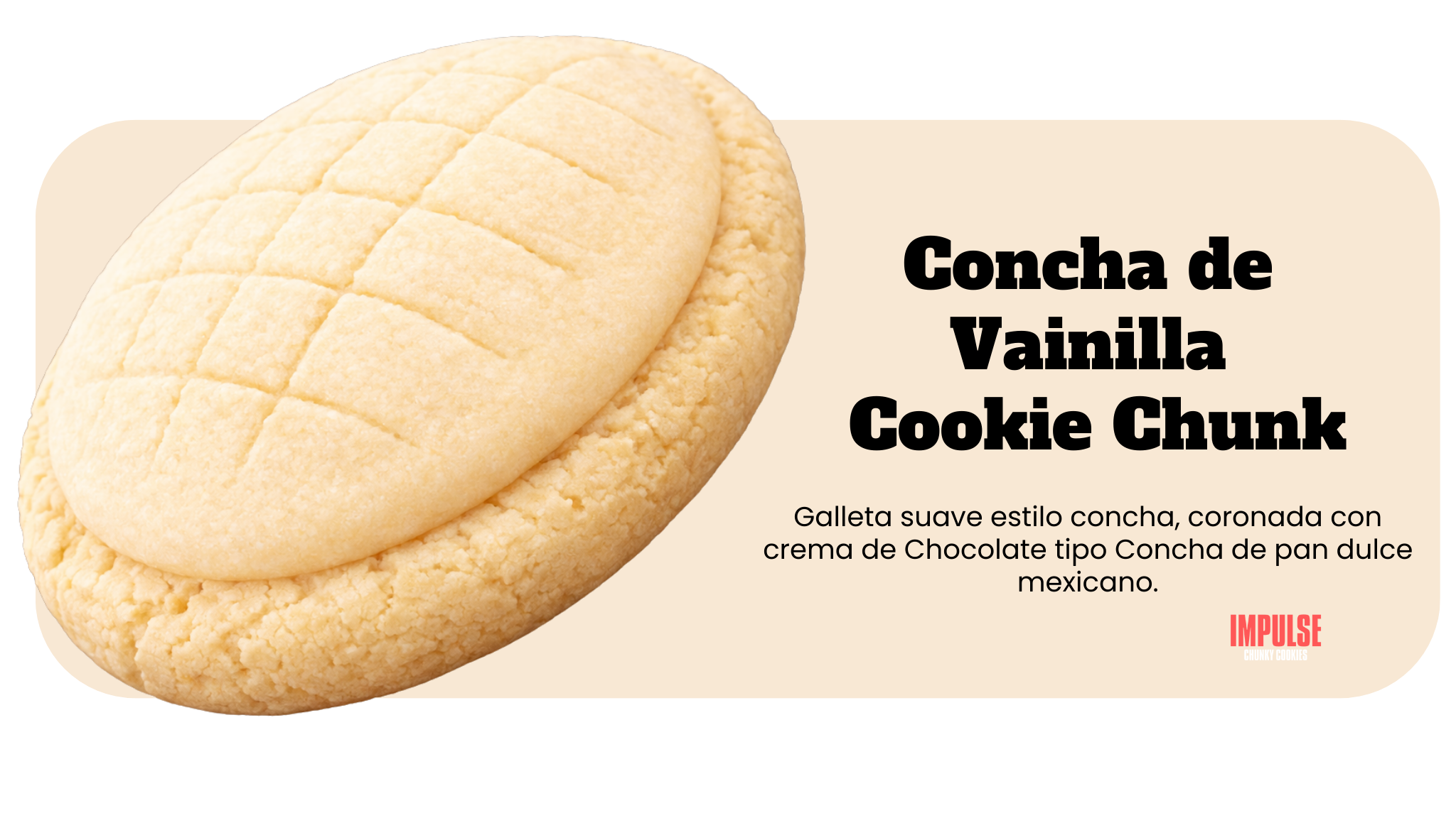 Concha Vainilla Chunk Cookies